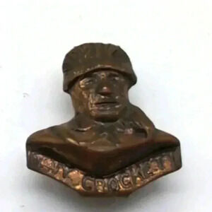 Davy Crockett Metal Clip Old Estate Jewelry